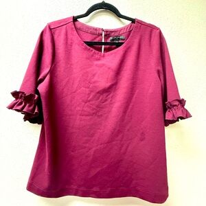Banana Republic Burgundy Blouse. Large. Excellent Condition
